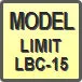 Piktogram - Model: Limit LBC-15